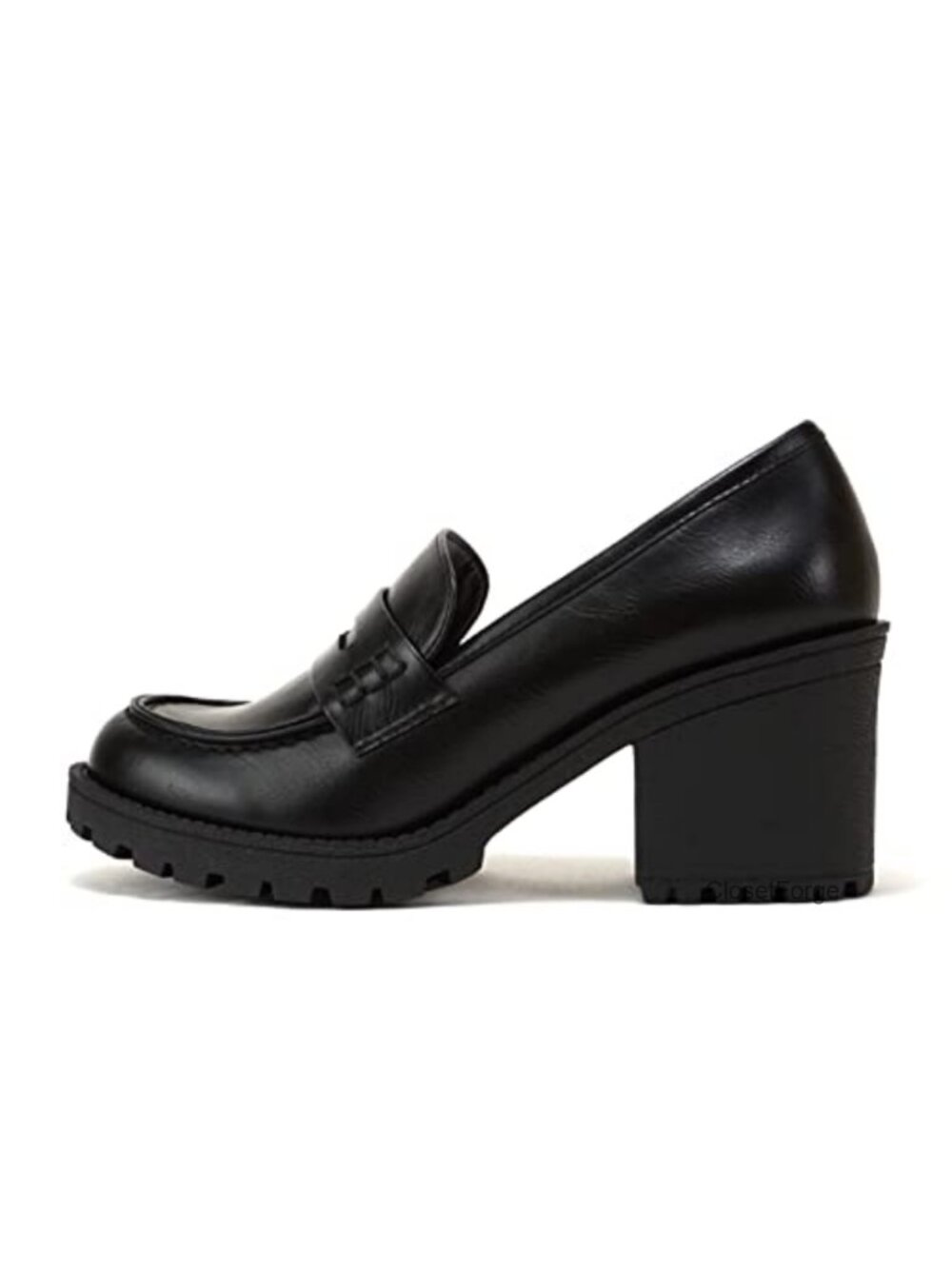 Soda Kinder Women's Chunky Lug Sole Penny Loafers